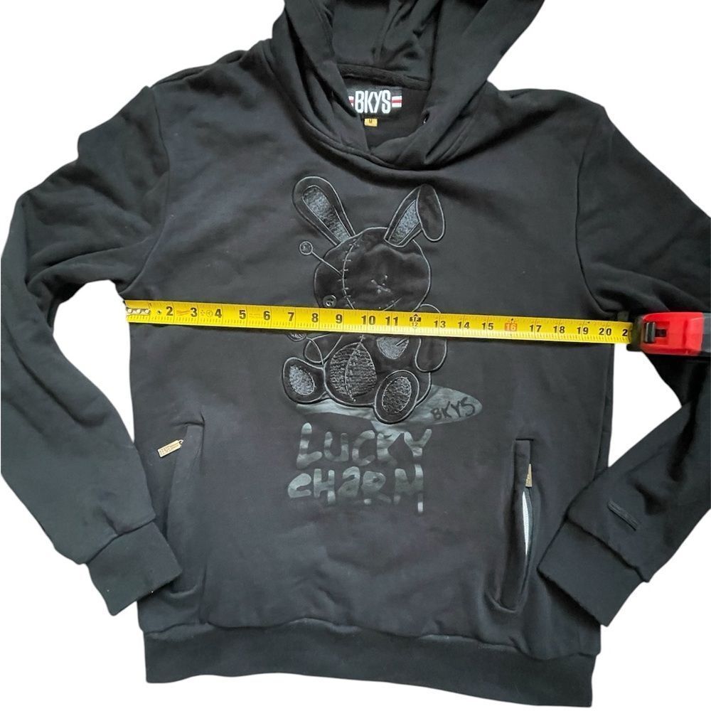 BKYS “Lucky Charm" Hoodie with Graphic Design Size Medium Black - Picture 4 of 10
